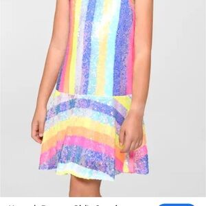 Hannah Banana Rainbow Sequin Dress
